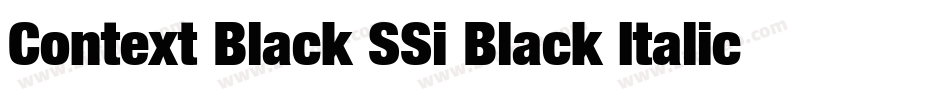 Context Black SSi Black Italic字体转换